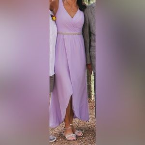 Azazie mother of the bride lilac dress size 8. Comes  with rhinestone sash/belt